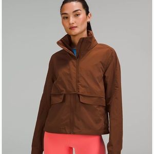 Lulu lemon roasted brown always effortless jacket .